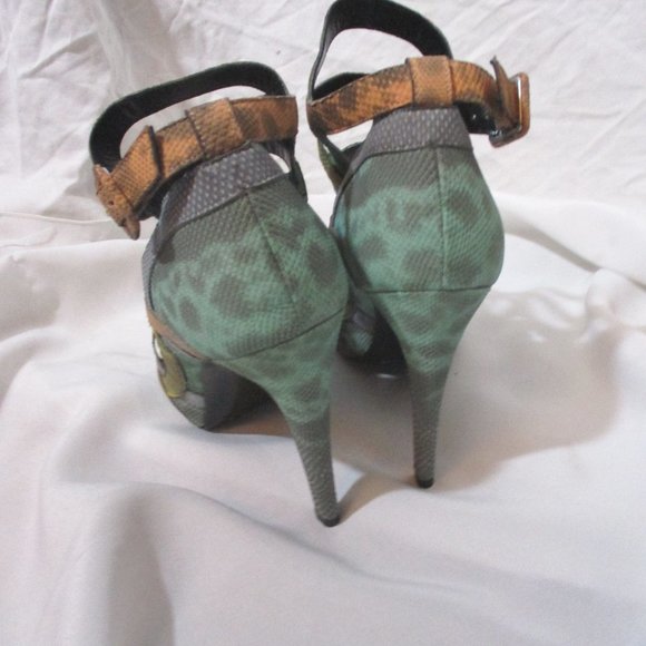 NEW PIERRE HARDY High Heel Shoe Strappy Sandal 37 WTSNAKE MULTICO - Picture 4 of 7